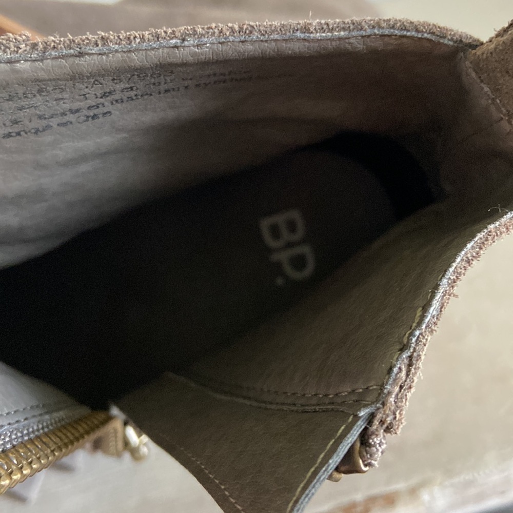 BP. - Taupe Suede Leather Heel Ankle Boot - Picture 3 of 11